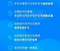 学生优惠票使用不再限于寒暑假 动车组学生优惠票一等座也将适用