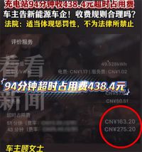 车主充电超时94分钟充电站收438元 充电超时被收占用费车主上诉遭驳回