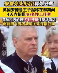 曝安德鲁王子招40名泰国性工作者 英国王子再被曝黑料