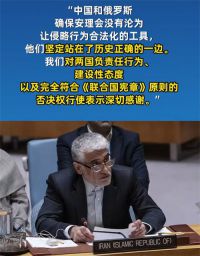 伊朗代表感谢中俄 联合国未通过谴责伊朗相关决议草案
