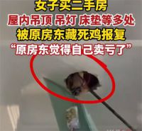 房东觉得房子卖亏了报复买家 女子收房发现满屋恶臭吊顶还流血水