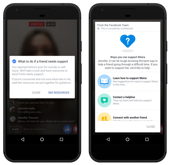 ,Facebook,赶在帖子被报告之前，Facebook推出人工智能来检测有关自杀的帖子