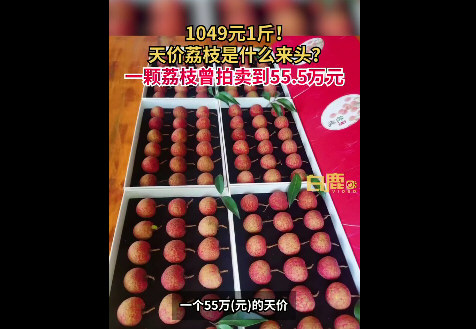 北京一高档商场荔枝卖1049元1斤