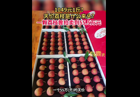 北京一高档商场荔枝卖1049元1斤