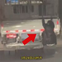 女子怀疑丈夫出 轨扒货车车尾跟踪 女子跟踪扒车尾车主丈夫被罚